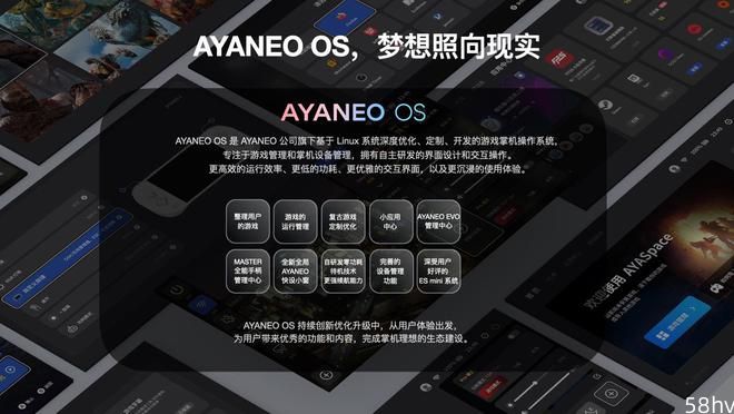 AYANEO OS 掌机系统 2023 年上线：基于 Linux 系统自主研发