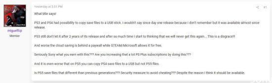 PS5发售2年多仍不支持存档导出 玩家:这是一种耻辱！