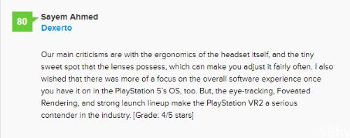 Playstation VR2 M站好评如潮：整体体验全面升级