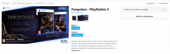 《Forspoken》发售三周后半价出售 甚至还包邮