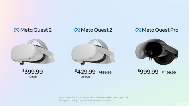Meta Quest VR 头显降价：2 代直降 70 美元，Pro 大降 500 美元