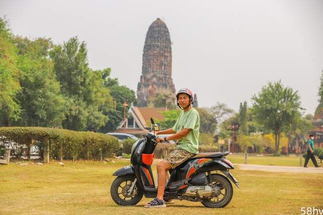 骑摩托车是探索泰国大城府的绝佳方式，租用详细攻略来了