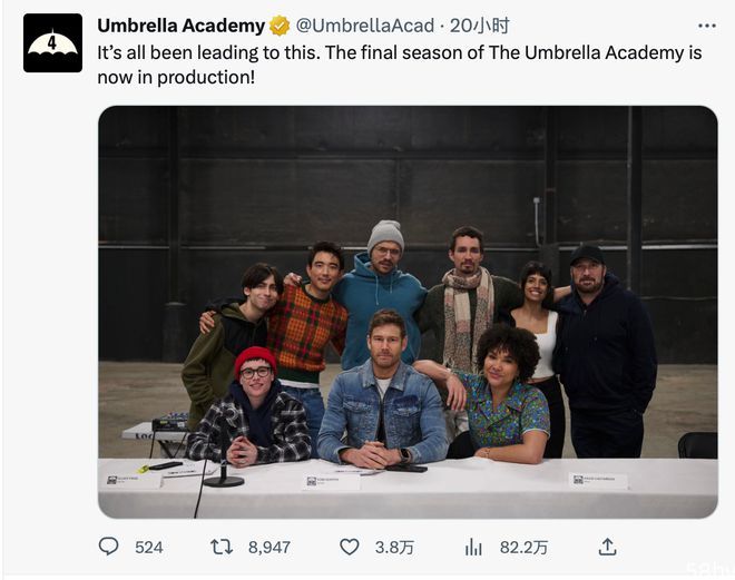 最后一季，Netflix 剧集《伞学院》第四季开拍