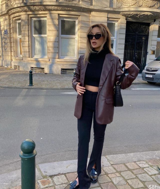 法国时尚穿搭博主Melissa黑白灰的基础色的风格