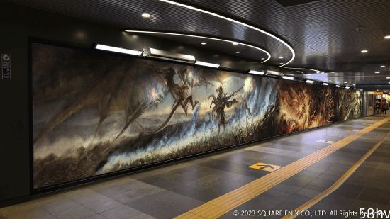 《最终幻想16》街头、车站广告：召唤兽震撼降临！